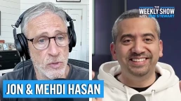 jon stewart and mehdi hasan on the weekly show with jon stewart