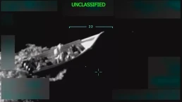 supposed drug gang boat from Venezuela before being bombed by U.S.