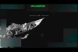 supposed drug gang boat from Venezuela before being bombed by U.S.