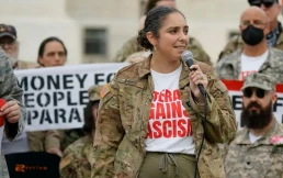 Veterans Against Fascism rally speaker