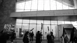 New York City, New York, United States of America - November 17th 2025 Hands off Gaza Reject U.S - Israeli Occupation at the United Nations Picket