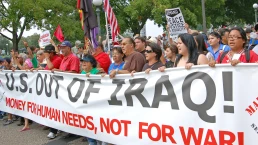 St. Paul - September 1: Anti-war Protesters at the March on the National Republican Convention in St. Paul on September 1, 2008.