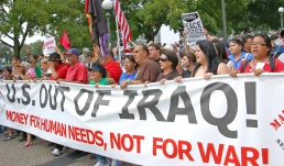 St. Paul - September 1: Anti-war Protesters at the March on the National Republican Convention in St. Paul on September 1, 2008.