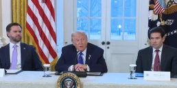 trump meets with oil executives and sits next to rubio and vance