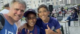 david swanson with boys in venezuela