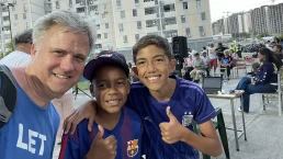 david swanson with boys in venezuela