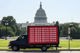 no war with iran truck by win without war