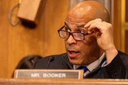 Washington D.C. - January 15, 2025: New Jersey Senator Cory Booker speaks as the Senate Foreign Relations Committee considers the nomination of Marco Rubio for Secretary of State.