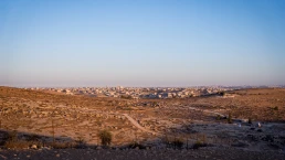 West Bank landscape at sunset, in Palestine occupied territories by Israel