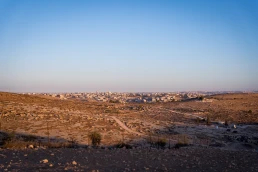 West Bank landscape at sunset, in Palestine occupied territories by Israel
