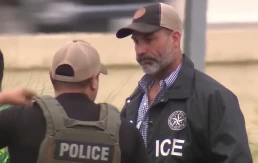 A screenshot from a news story about the ties between the Dallas police and ICE.(CBS Texas)