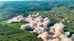 Aadshit al-Qusayr, southern Lebanon, attacked by Israel on April 26. Photo: Screenshot