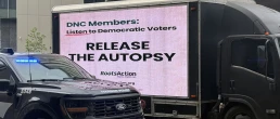 dnc members release the autopsy mobile billboard in new orleans