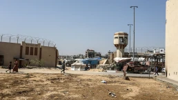 Displaced Palestinians stay in Asda prison in Khan Younis after the Israeli army ordered them to leave their homes, amid Israel-Hamas conflict, on July 24, 2024.