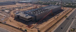PHOENIX, US - Nov 09, 2023: An aerial view of the QTS Data center under construction in Phoenix, Arizona