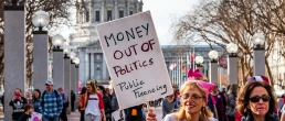 January 19, 2019 San Francisco / CA / USA - Participant to the Women's March event holds
