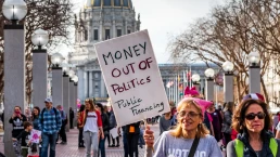 January 19, 2019 San Francisco / CA / USA - Participant to the Women's March event holds