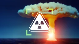 threat of nuclear attack. radiation icon.