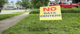 no data centers sign in front yard