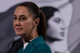 Mexico City, Mexico December 18 2024. Claudia Sheinbaum Pardo, president of Mexico during her people's conference held in the treasury room of the National Palace.