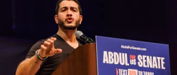 Grand Rapids, MI USA, July 19, 2026 The People V. The Powerful with Bernie Sanders, Alexandria Ocasio-Cortez, and Dr. Abdul El-Sayed campaign rally.