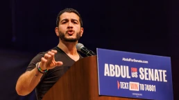Grand Rapids, MI USA, July 19, 2026 The People V. The Powerful with Bernie Sanders, Alexandria Ocasio-Cortez, and Dr. Abdul El-Sayed campaign rally.