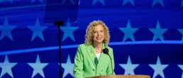 Chicago, Illinois- August 21, 2024: Florida Congresswoman Debbie Wasserman Schultz at the Democratic National Convention.