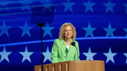 Chicago, Illinois- August 21, 2024: Florida Congresswoman Debbie Wasserman Schultz at the Democratic National Convention.