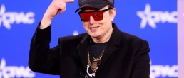 Elon Musk speaking at the 2025 Conservative Political Action Conference (CPAC) at the Gaylord National Resort & Convention Center in National Harbor, Maryland