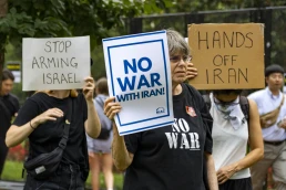 Rally to demand an immediate end to the bombing of Iran