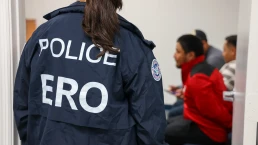 U.S. Immigration and Customs Enforcement (ICE) Enforcement and Removal Operations' (ERO) officers in West Palm Beach, Florida on February 14, 2025